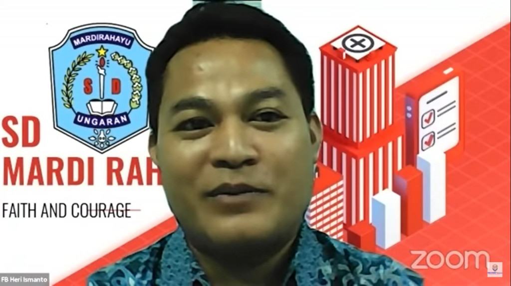 Kepala Sekolah SD Mardi Rahayu 01 Ungaran, Heri Ismanto. Tangkapan layar.
