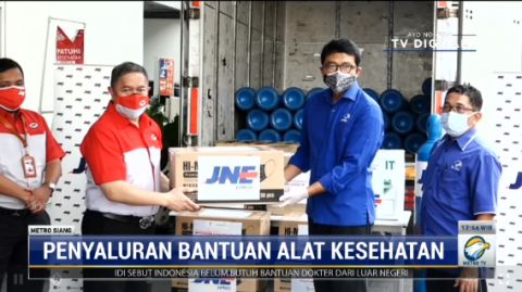 Yayasan Media Group Salurkan 370 Tabung Oksigen ke 6 RS di Pulau Jawa