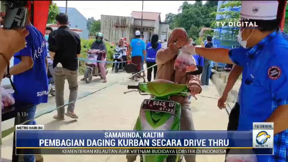 Cegah Kerumunan, Pembagian Daging Kurban di Samarinda Pakai Sistem <I>Drive-thru</i>