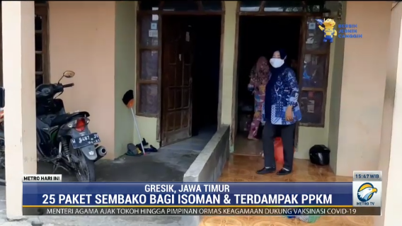 Warga di Gresik Gotong Royong Pasok Sembako dan Oksigen Pasien Isoman
