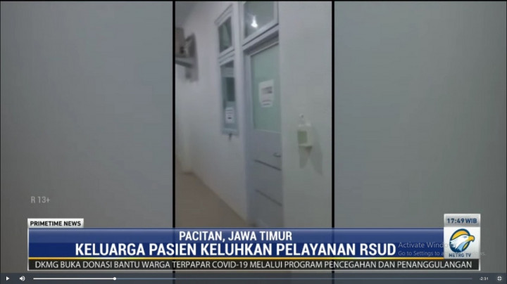 Viral Ruang Isolasi Pasien Covid-19 di RSUD Pacitan Tak Dijaga Nakes