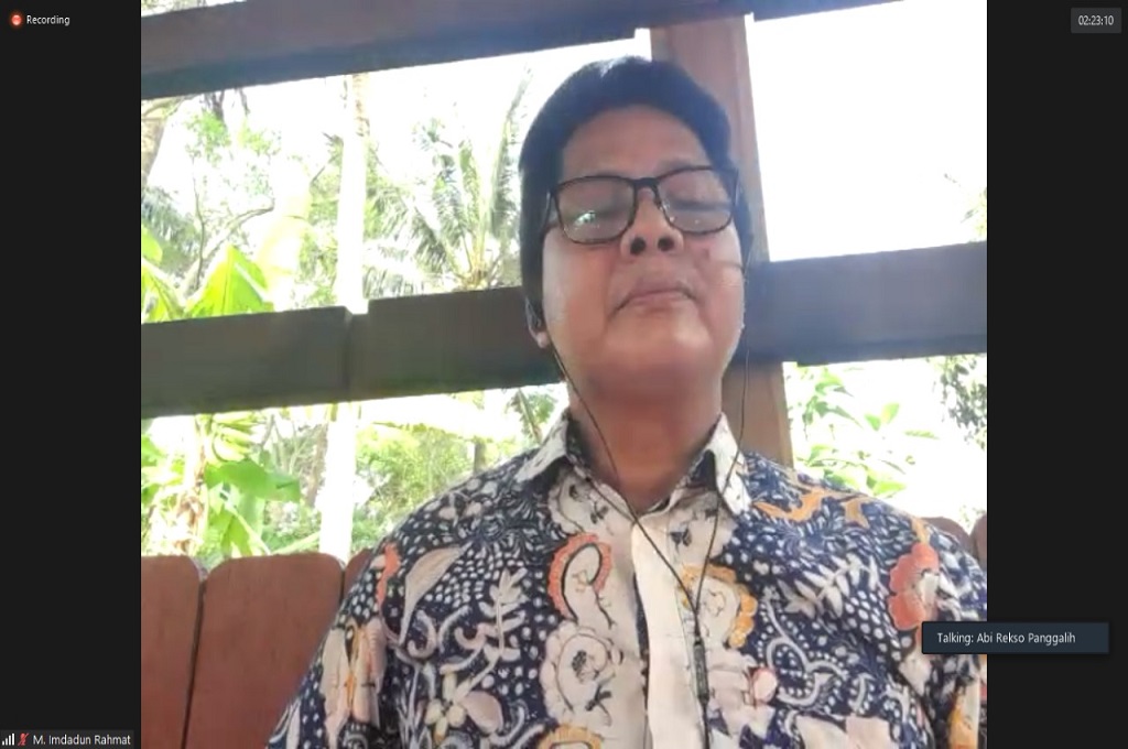 Direktur Said Aqil Siroj Institute (SAS), Imdadun Rahmat, dalam webinar Civil Society Melawan Covid-19: Pengalaman Berbagai Negara, Sabtu, 24 Juli 2021. (SAS)
