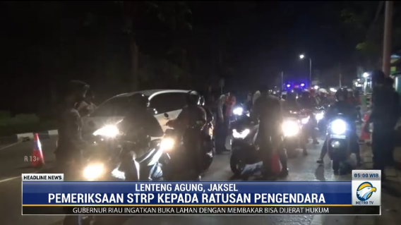 Penyekatan Lenteng Agung Arah Jakarta Padat pada Minggu Malam