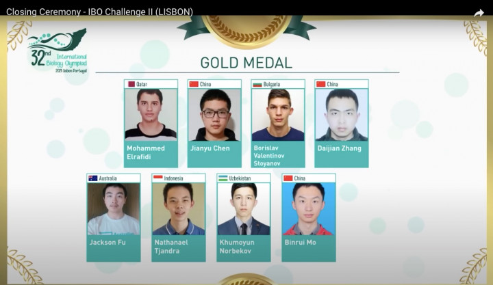 Pelajar Indonesia Sabet Emas Olimpiade Biologi Internasional