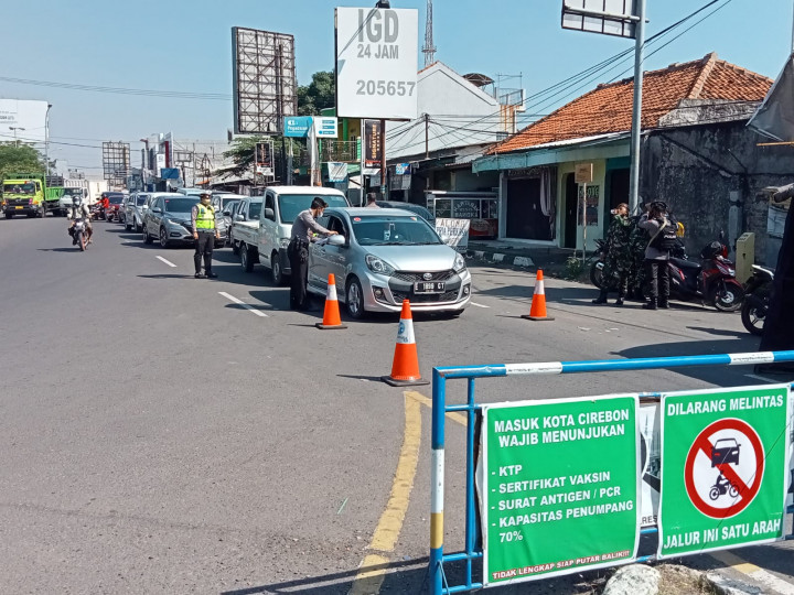 PPKM Level 4, Penyekatan Masuk Kota Cirebon Dilanjutkan