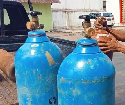 Polres Bojonegoro Pinjamkan Tabung Oksigen Gratis Bagi Warga Isoman