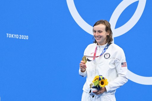 Katie Ledecky. (Attila KISBENEDEK / AFP)