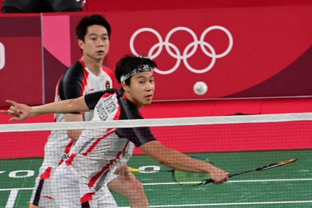 Marcus Fernaldi Gideon/Kevin Sanjaya Sukamuljo. (Foto: AFP/Pedro Pardo)