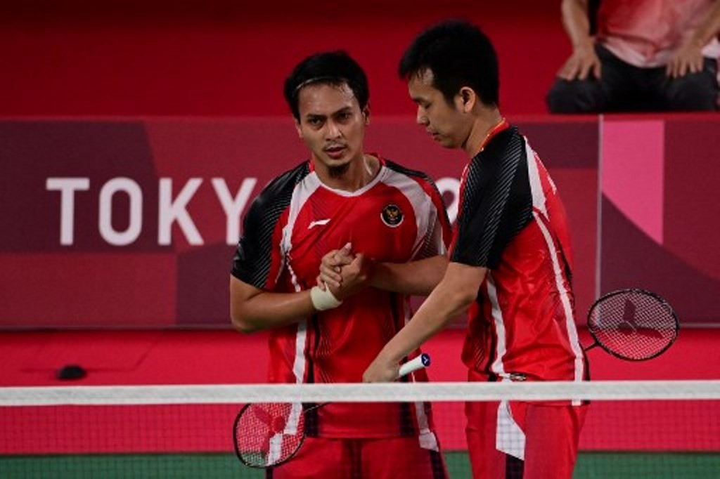 Mohammad Ahsan/Hendra Setiawan. (Foto: AFP/Pedro Pardo)
