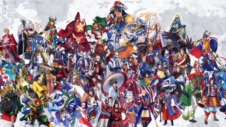 Sekumpulan seniman Jepang membuat karakter samurai personifikasi bendera nasional masing-masing negara yang bertanding di Olimpiade Tokyo 2020. Foto: World Flags