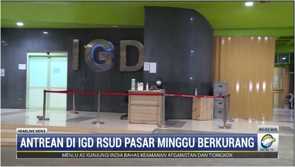 Antrean Pasien Covid-19 di IGD RSUD Pasar Minggu Berkurang