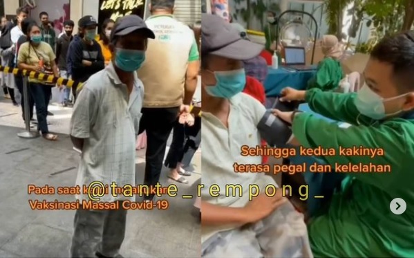 Viral dan Ditonton Jutaan Kali, Bapak Ini Rela Bersepeda 15 Km demi Divaksin Covid-19