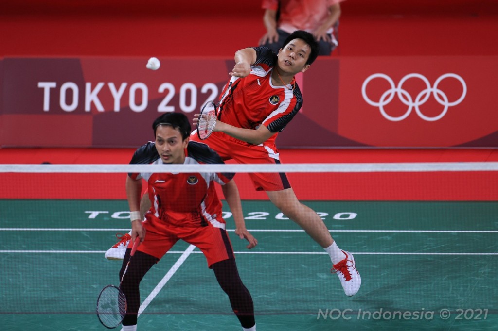 Ganda putra Indonesia, Mohammad Ahsan dan Hendra Setiawan. Dok: NOC Indonesia
