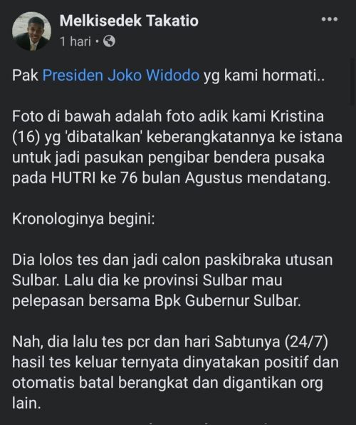 Paskibraka Asal Sulbar Gagal ke Jakarta Karena Covid-19, Keluarga: Ada Kejanggalan