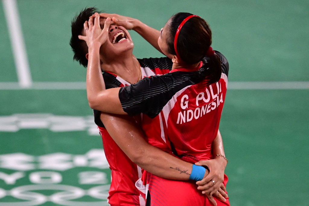 Selebrasi Greysia/Apriyani Usai Melaju ke Final Olimpiade Tokyo