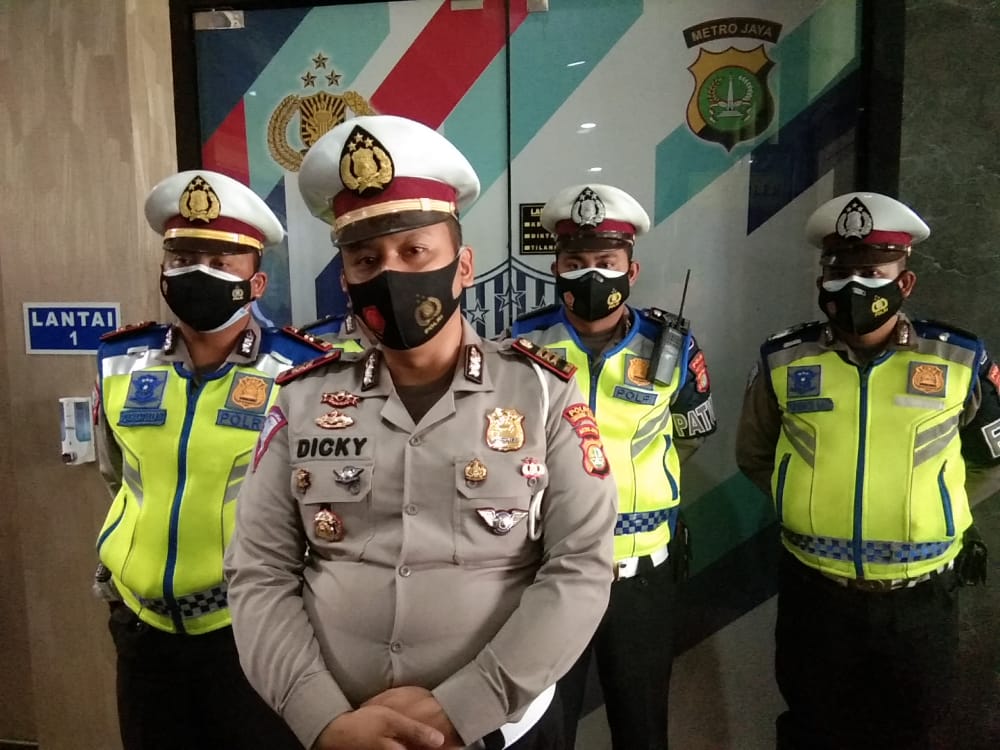 Jajaran Satlantas Polres Tangsel, Sabtu 31 Juli 2021. Medcom.id/Farhan D