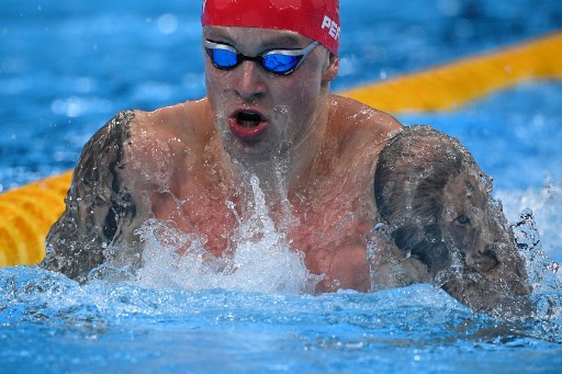 Adam Peaty, perenang tim Britania Raya (Oli SCARFF / AFP)