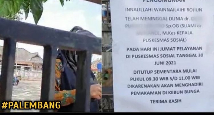 Tutup demi Melayat, Puskesmas di Palembang Dapat Teguran