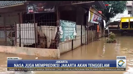 Permukaan Air Laut Lebih Tinggi dari Tanah di Muara Baru Jakarta