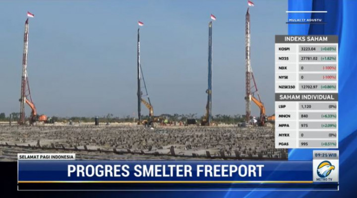 Freeport Sudah Gelontorkan Rp5 Triliun untuk Bangun Smelter di Gresik