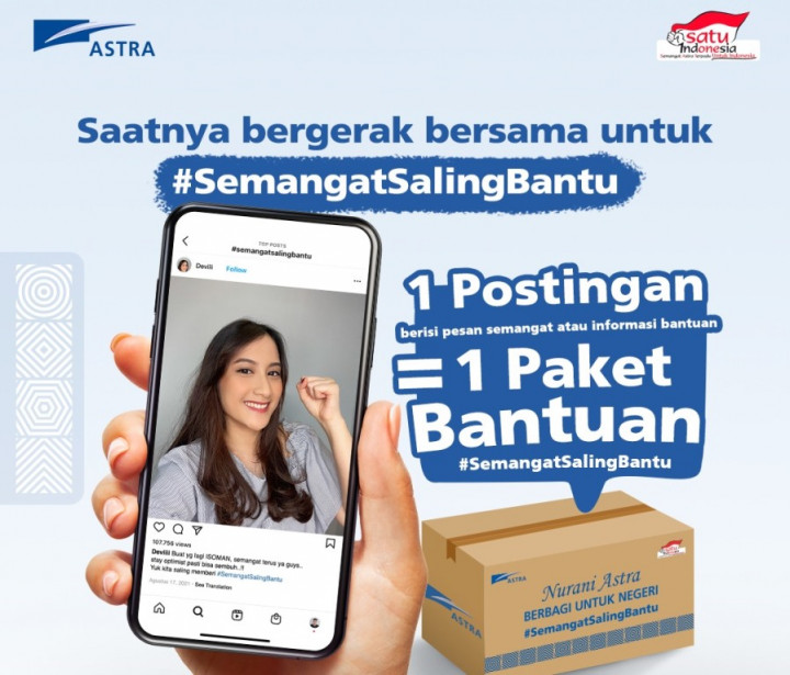 Rayakan HUT ke-76 RI, Astra Ajak Masyarakat Gelorakan Gerakan #SemangatSalingBantu