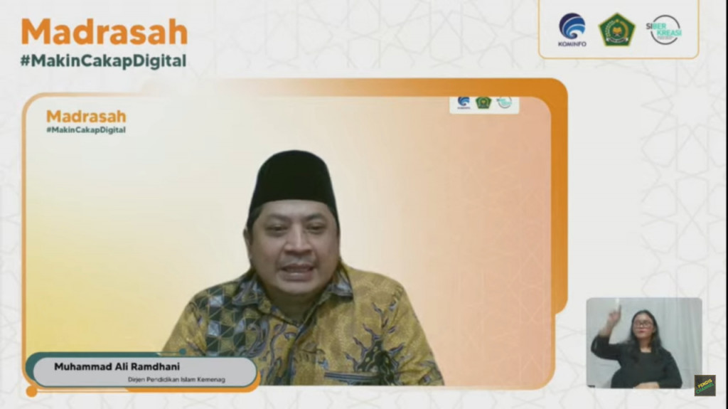 Dirjen Pendidikan Islam Kementerian Agama Ali Ramdhani. Foto: Zoom.