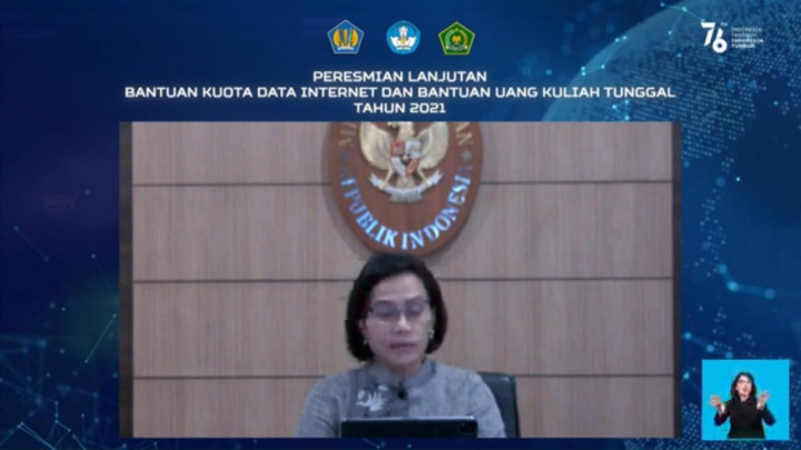 Sri Mulyani: Survei Sebut Bantuan Kuota Meringankan Beban Ekonomi