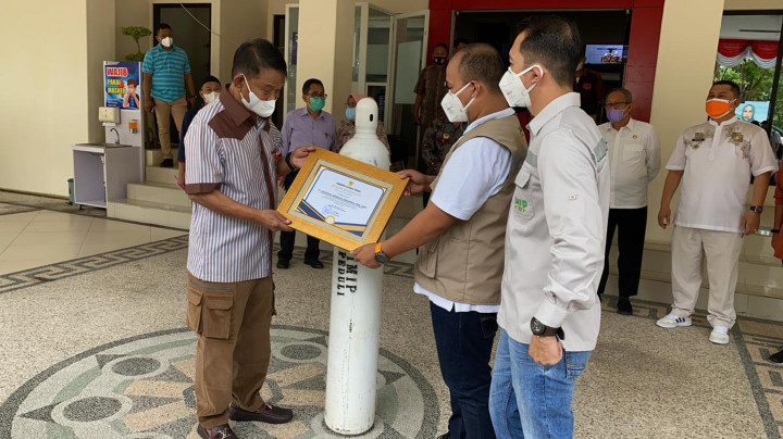 Warga Terdampak Covid-19 di Sulteng Dapat Sumbangan 40 Ton Oksigen