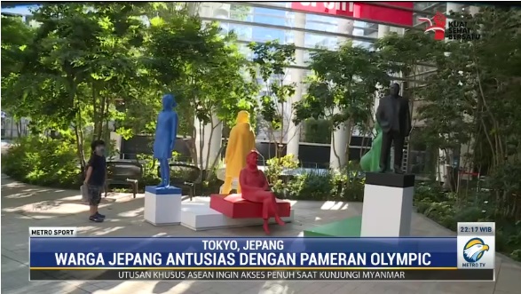 P?erpaduan olahraga seni instalasi dan budaya ditampilkan pameran Olympic Agora. Metro TV