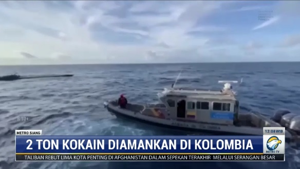 AL Kolombia Tangkap Kapal Bermuatan 2 Ton Kokain