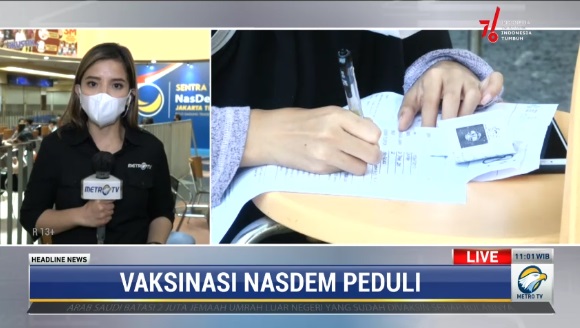 Sentra Vaksinasi NasDem Pulogadung Suntik Vaksin Dosis Kedua 550 Warga