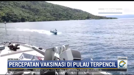 TNI AL di seluruh Indonesia menggelar vaksinasi yang menyasar kawasan maritim seperti permukiman pesisir, kawasan perikanan, dan pulau terpencil. Metro TV