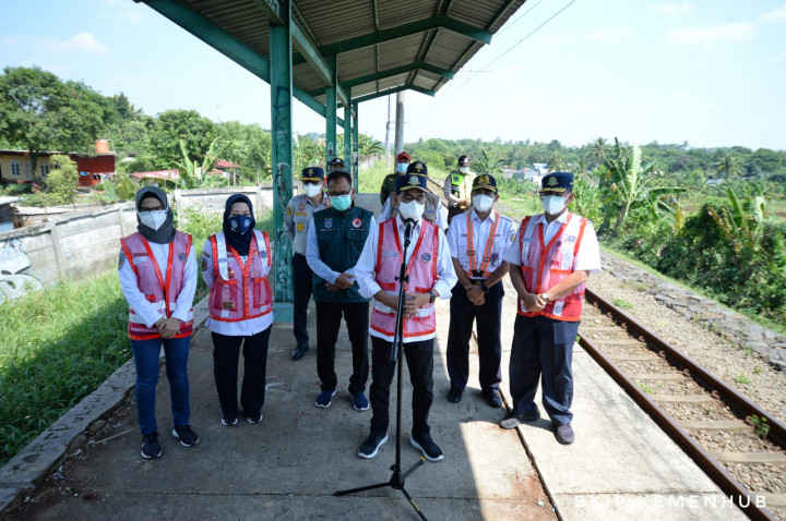 Menhub Pastikan Reaktivasi Stasiun Pondok Rajeg Berjalan di Tengah Pandemi