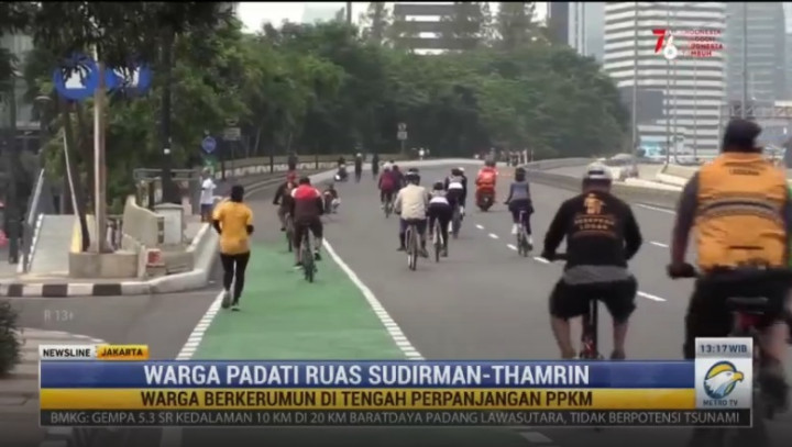 Warga Jakarta Memadati Sudirman-Thamrin Saat Libur Tahun Baru Hijriah