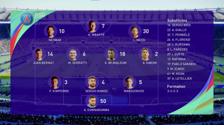 Ganas! Segini Kekuatan PSG di eFootball PES 2021 setelah Ada Messi