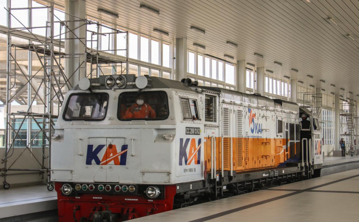 Jalur Kereta Bandara YIA Mulai Diuji Coba