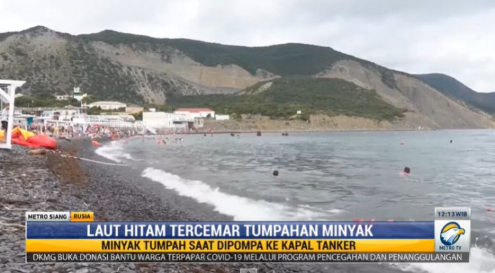 Rusia Selidiki Dampak Tumpahan Minyak Mentah Kapal Tanker Yunani di Laut Hitam