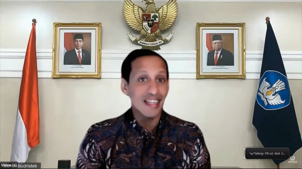 Mendikbudristek Nadiem Makarim. Tangkapan layar.