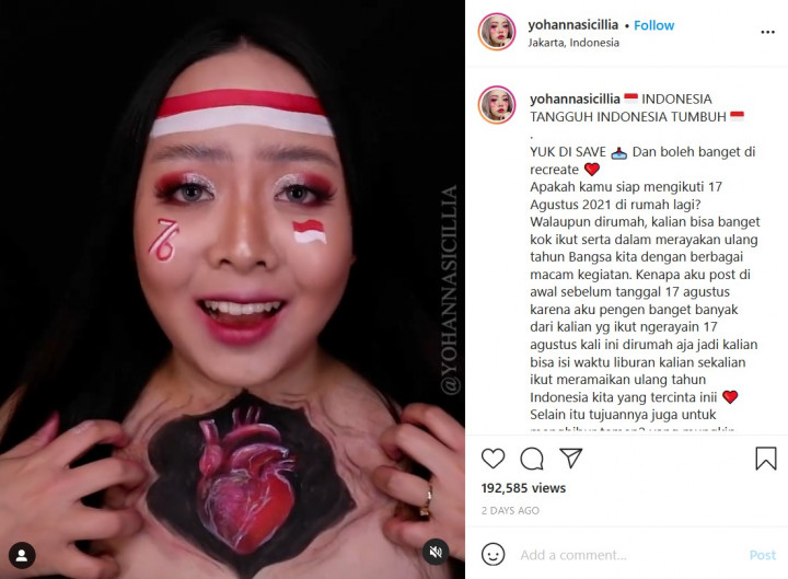 Keren! <i>Make Up Artist</i> Ini Rias Wajah sampai 18 Jam Demi HUT RI