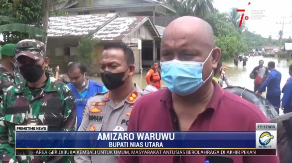 11 Kecamatan Terendam, Nias Utara Tanggap Darurat Banjir