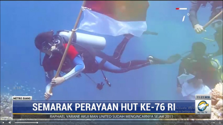 Semarak Perayaan HUT ke-76 RI di Bawah Laut hingga Puncak Gunung