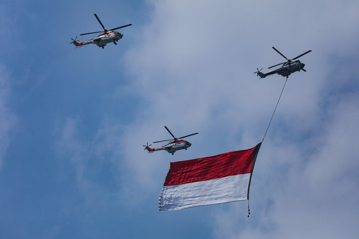 Foto: Merah Putih Hiasi Langit Ibu Kota di Hari Kemerdekaan RI