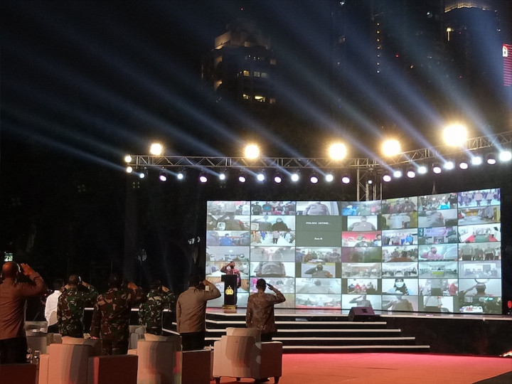 Kapolri Pimpin Penghormatan untuk Para Pejuang Covid-19