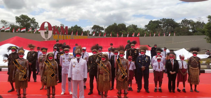 Momen Antusiasme Masyarakat Papua Menyambut HUT ke-76 RI