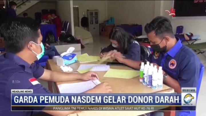 Garda Pemuda NasDem Kalbar Gelar Donor Darah dan Aksi Kemanusiaan
