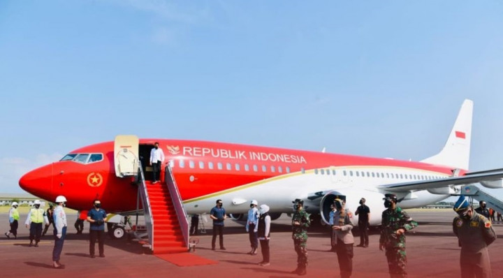 Intip Penampakan Baru Pesawat Kepresidenan Usai Dicat Merah Putih