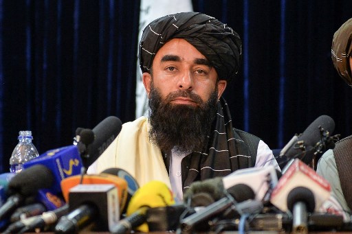 Juru bicara Taliban, Zabihullah Mujahid. Foto: AFP.