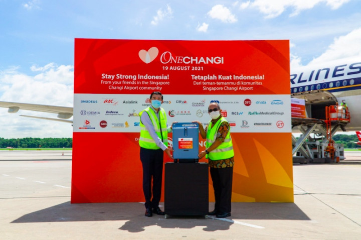 Komunitas Bandara Changi Kirim 1.380 Konsentrator Oksigen ke Indonesia