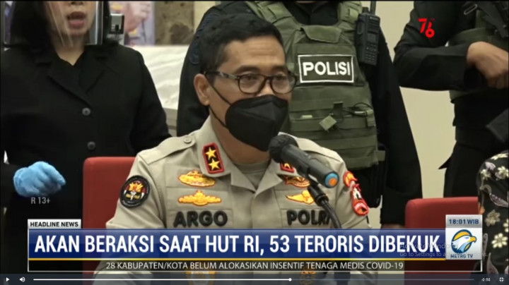 Berniat Beraksi saat HUT ke-76 RI, 53 Teroris Dibekuk Densus 88