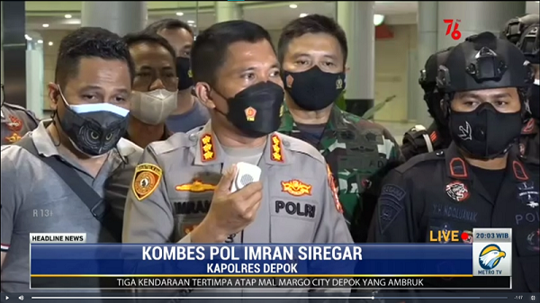 Polisi Pastikan Tidak Ada Ledakan Bom di Margo City